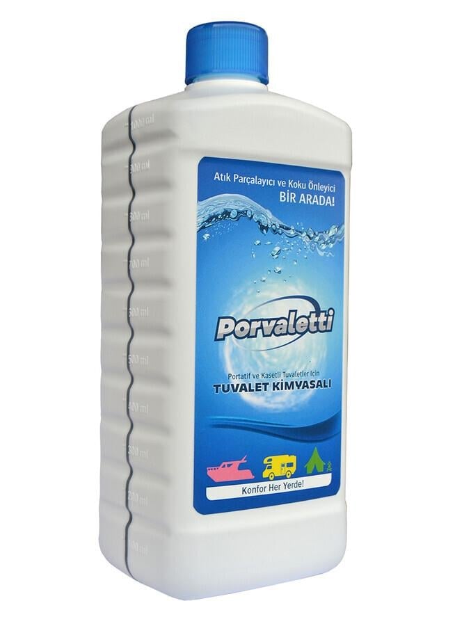 Porvaletti Portatif Tuvalet Kimyasalı 1 Litre (Karavan ve Tekne Uyumlu)