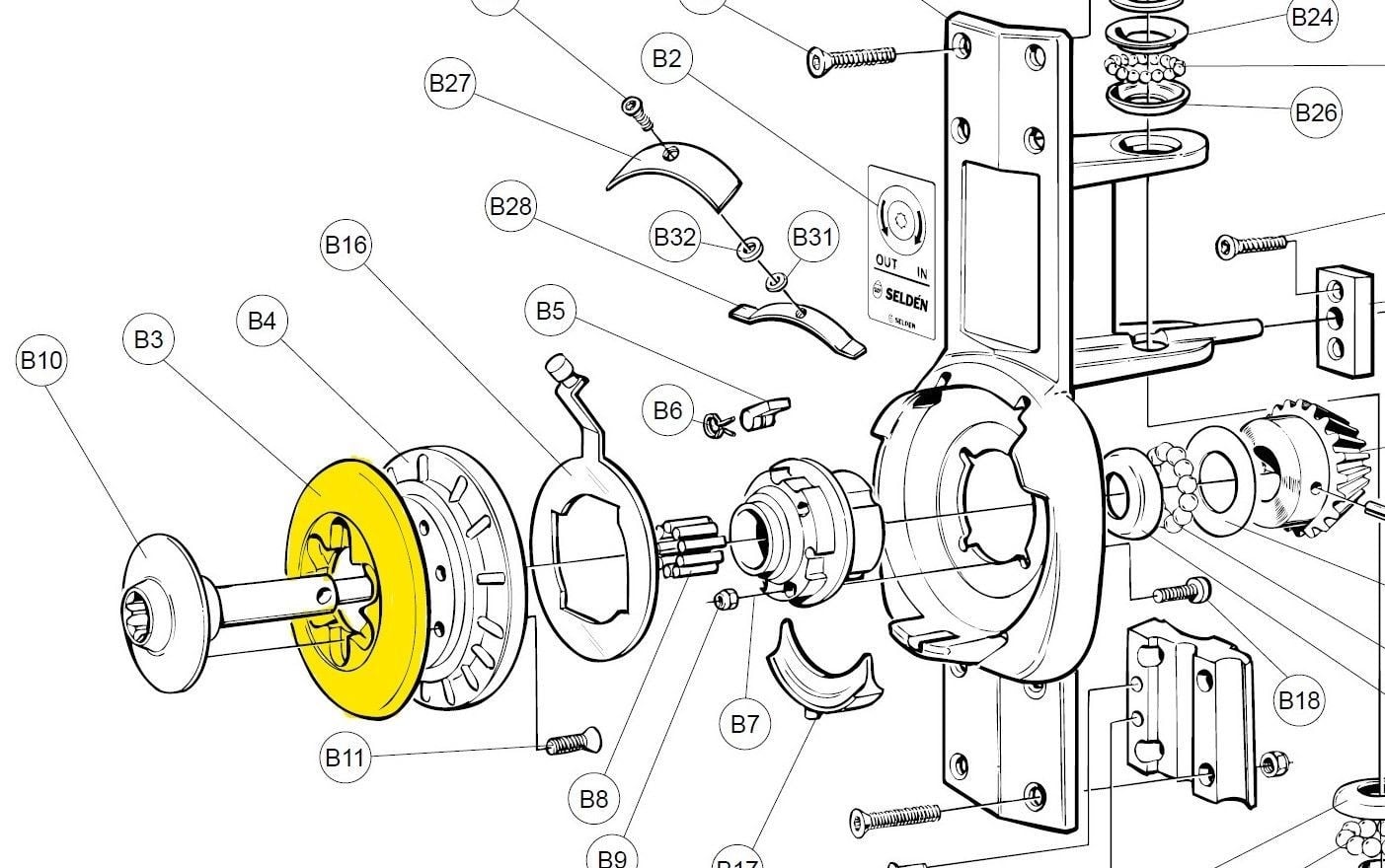 SELDEN - LINE DRIVER HALF OUTER ø120-36