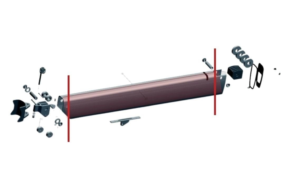 SPARCRAFT - BOOM SECTION F220 ANODIZED (LENGTH: 4.600 MM)