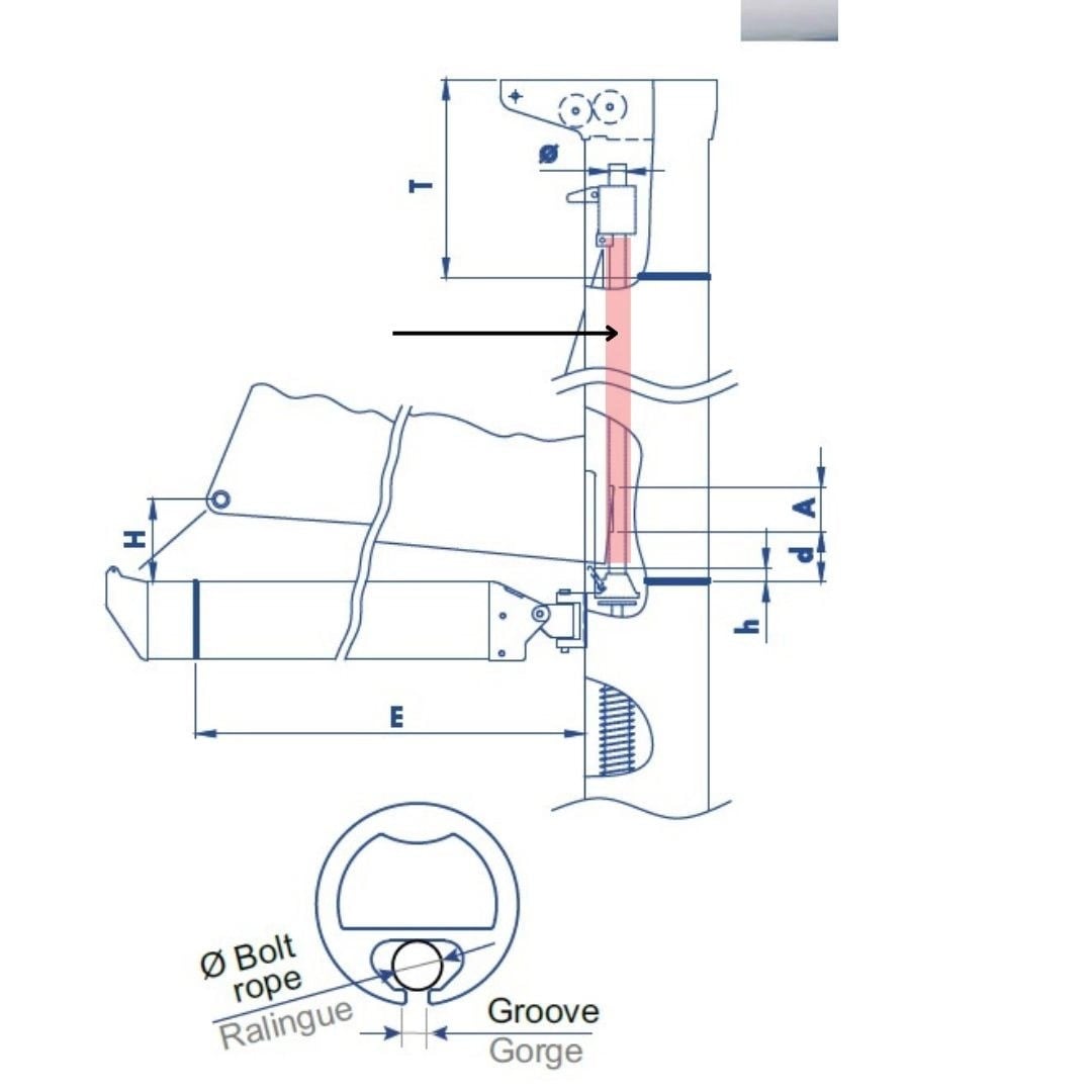 SPARCRAFT - IMF PROFILE S980E (19 M x 34 MM)  (PER METER)