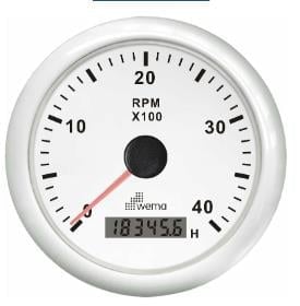 TAKOMETRE 4000 RPM 85 mm BEYAZ/BEYAZ