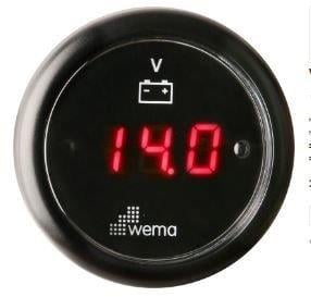 VOLTMETRE DİJİTAL 8-32V 52 mm SİYAH/SİYAH