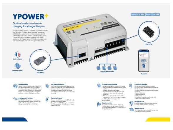 YPOWER AC-DC AKÜ ŞARJ CİHAZI 12V/60A 4 ÇIKIŞ FANSIZ BLUETOOTH BAĞLANTILI ÜCRETSİZ UYGULAMA İLE