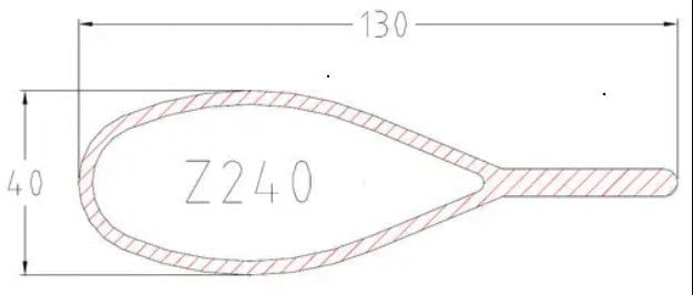 Z-SPARS - ANODISED PROFILE FOR Z240 SPREADER (PER METER)