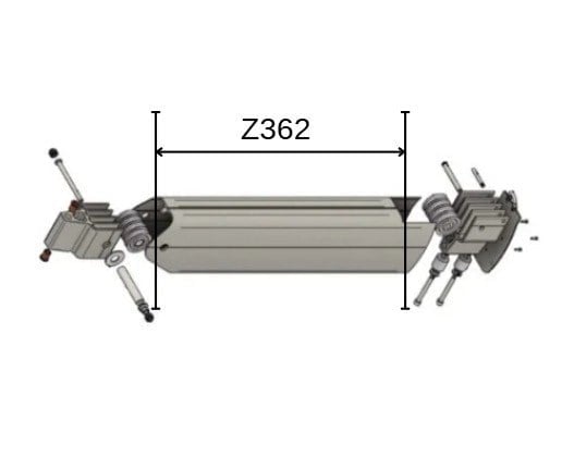 Z-SPARS - ANODISED PROFILE FOR Z362 BOOM (LENGTH:5.630 MM)