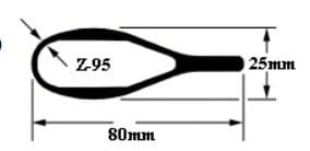 Z-SPARS - ANODISED PROFILE FOR Z95 SPREADER (PER METER)