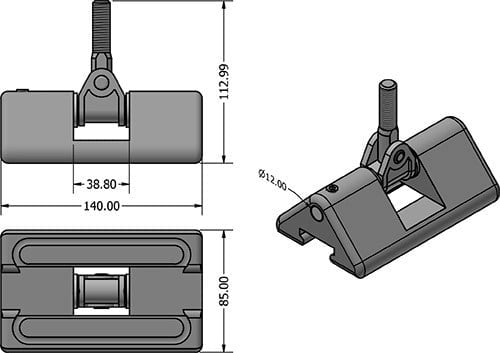 Z-SPARS - BATTEN CAR WITH BALL BEARINGS (32 MM TRACK - TM12)