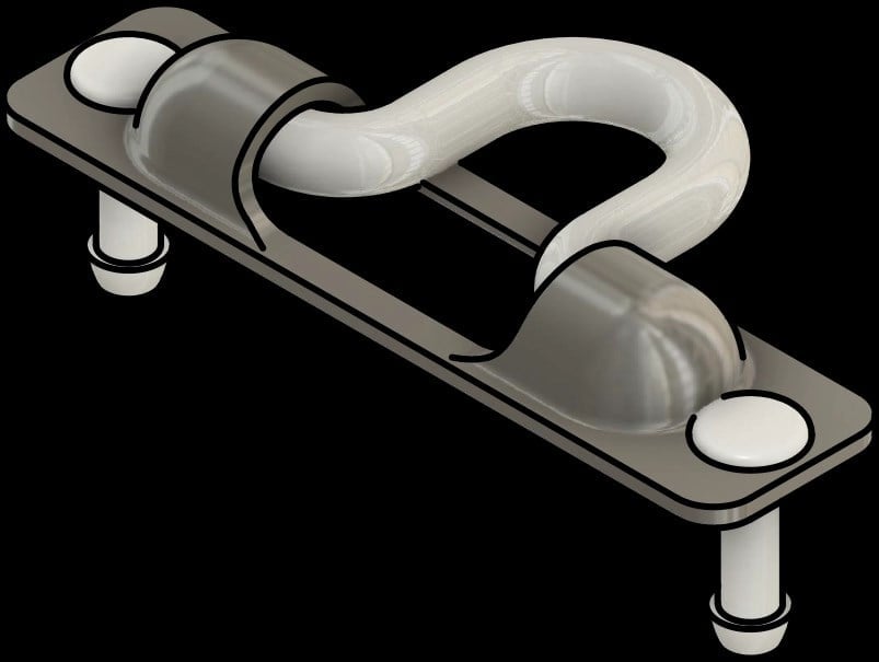 Z-SPARS - BOOM BAIL SLIDER (FOR Z160/162/202/204 BOOMS) - 80 x 20 MM