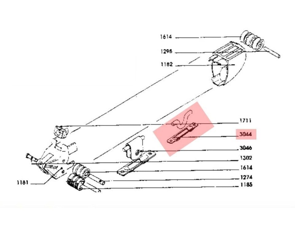 Z-SPARS - BOOM BAIL SLIDER (FOR Z160/162/202/204 BOOMS) - 80 x 20 MM