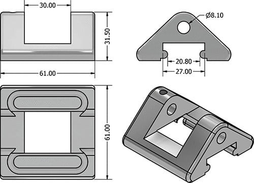 Z-SPARS - INTERMEDIATE CAR BODY C25 D2100A - SMALL