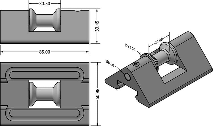 Z-SPARS - INTERMEDIATE CAR WITH DERLIN SPOOL C25