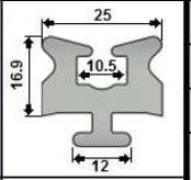 Z-SPARS - MAST TRACK 25-1 (PER METER)