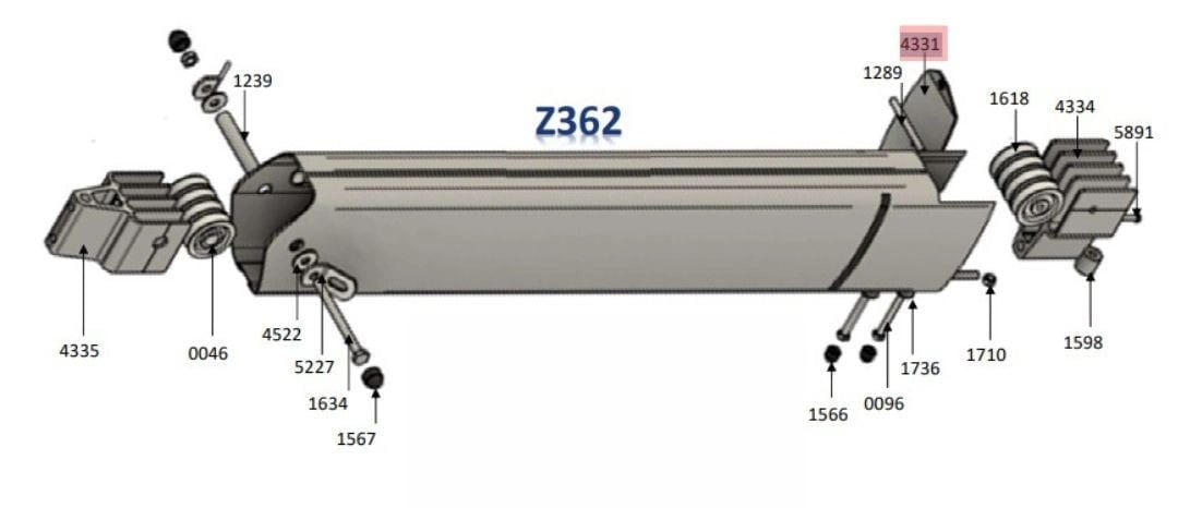 Z-SPARS - OUTBOARD BOOM END COVER (FOR Z362 BOOM)