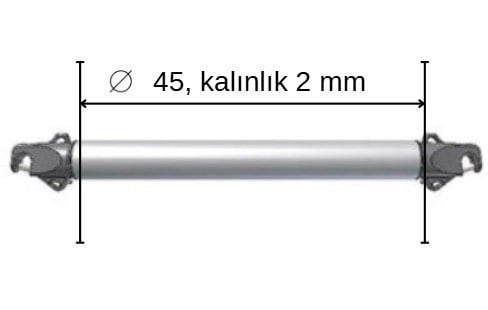 Z-SPARS - SPINNAKER POLE TUBE (45 MM x 2 MM x 1 METER)