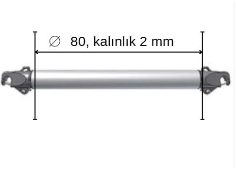 Z-SPARS - SPINNAKER POLE TUBE (80 MM x 2 MM x 1 METER)