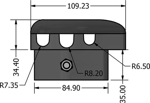 Z-SPARS - SPREADER TIP END ASSEMBLY FOR Z341 (TAPERED) - ALUMIN.