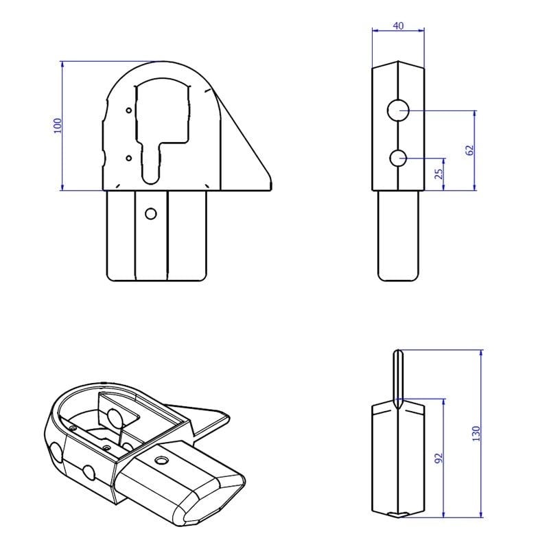 Z-SPARS - SPREADER TIP END ASSEMBLY FOR Z240 (DISCONTIN.TIPS, NO TAPERED)