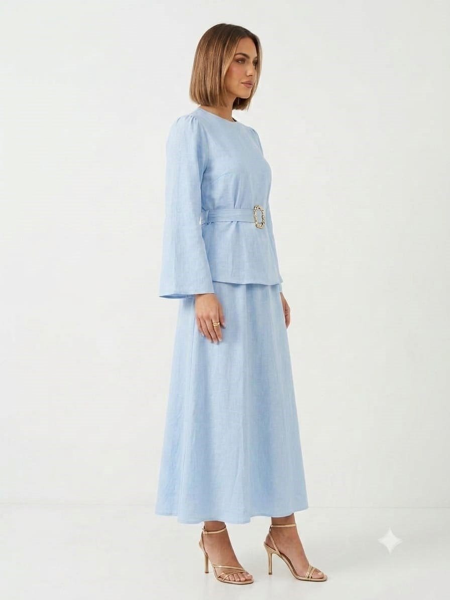 4040 KETEN ETEK BLUZ TAKIMM