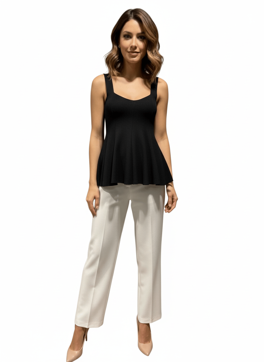 Peplum Streç Top