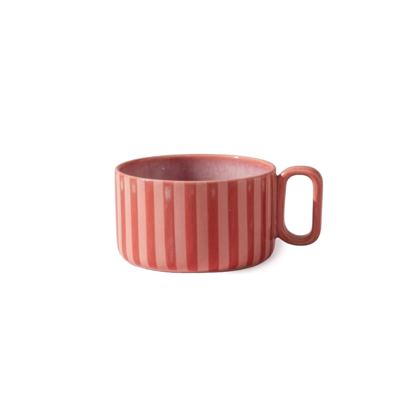 Çizgili Pink Cane Kupa