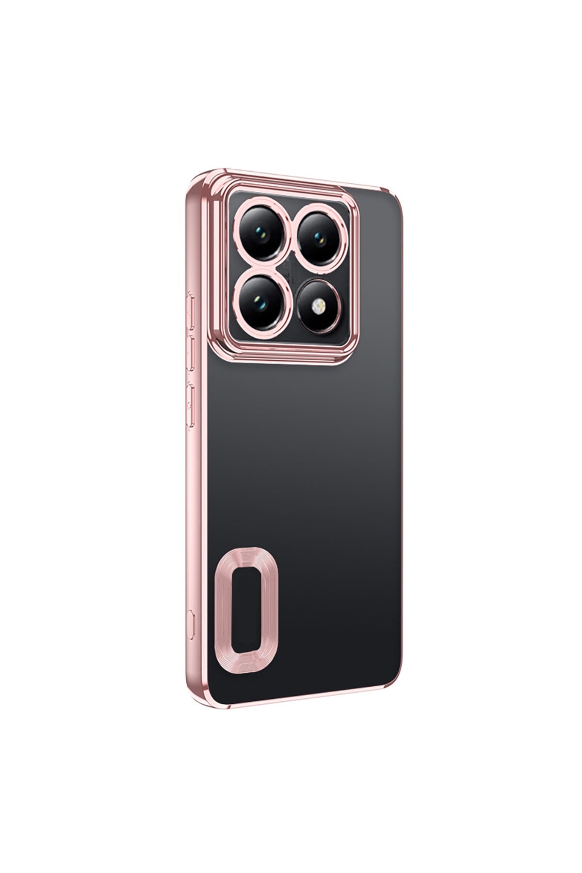 14T Pro Kılıf Kamera Korumalı Logo Gösteren NVTH Omega Kapak - Rose Gold