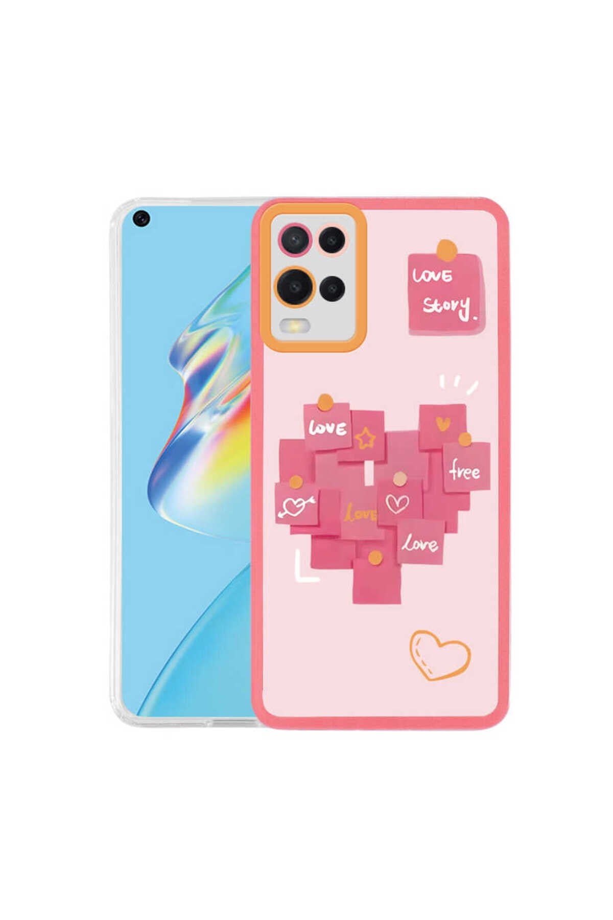 A54 4G Kılıf NVTH M-Fit Desenli Kapak - Love Story No2