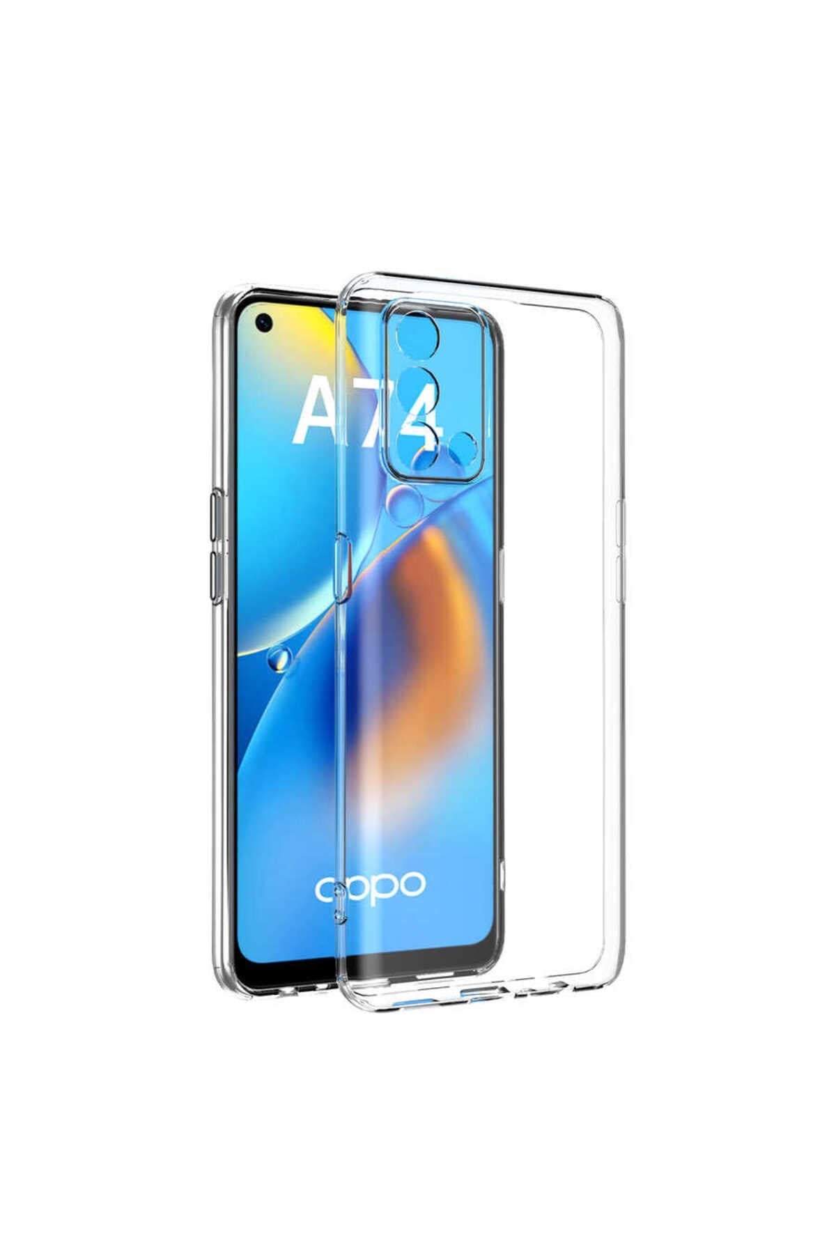 A74 4G Kılıf NVTH Kamera Korumalı Süper Silikon Kapak - Renksiz