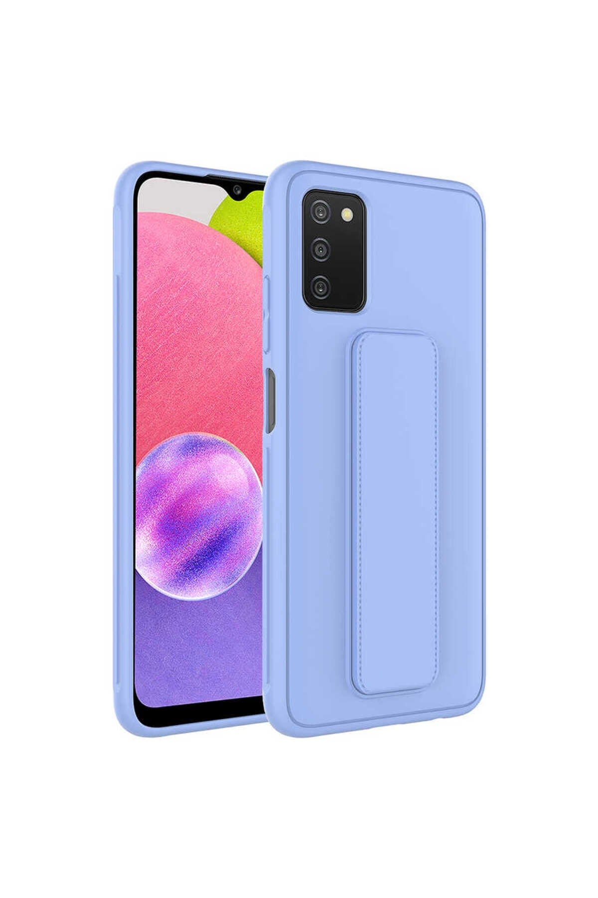 Galaxy A03S Kılıf NVTH Qstand Kapak - Lila