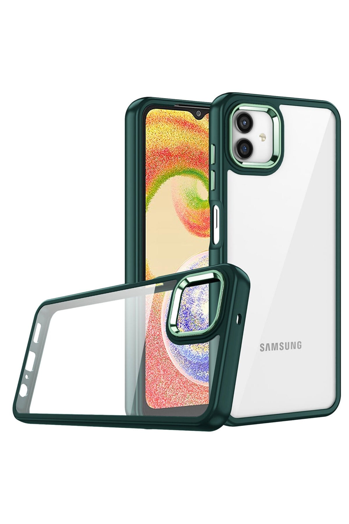 Galaxy A04E Kılıf NVTH Flora Kapak - Yeşil