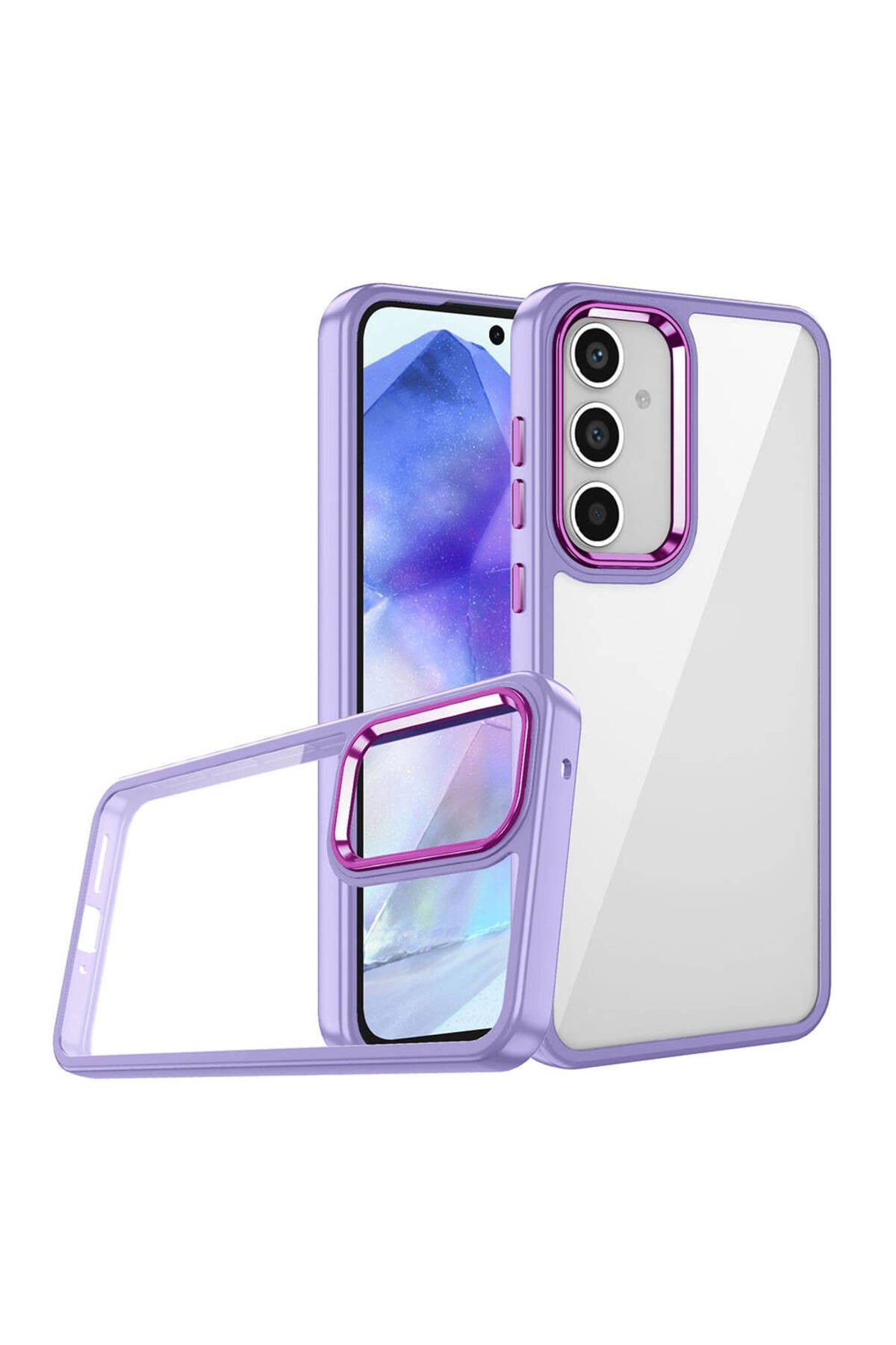 Galaxy A05S Kılıf NVTH Flora Kapak - Lila