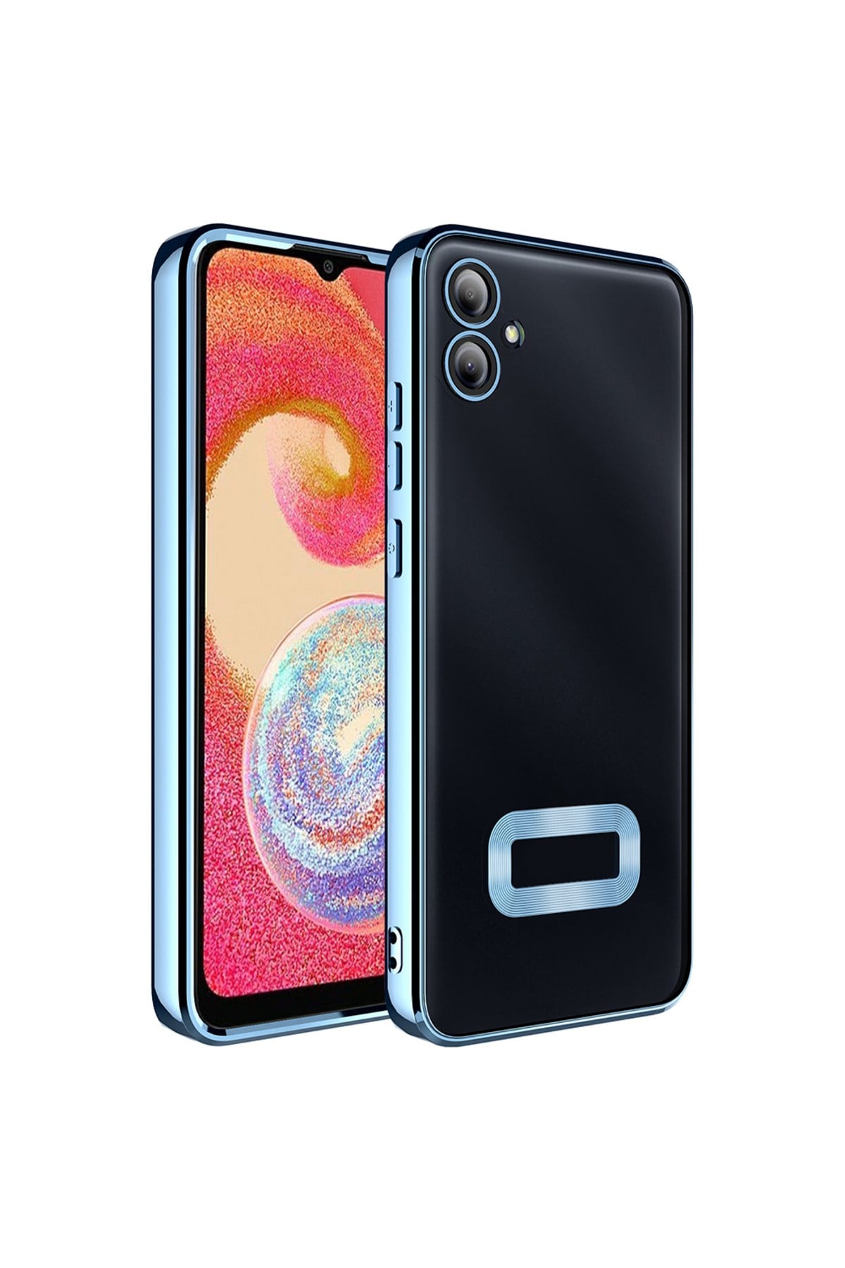Galaxy A06 Kılıf Kamera Korumalı Logo Gösteren NVTH Omega Kapak - Sierra Mavi