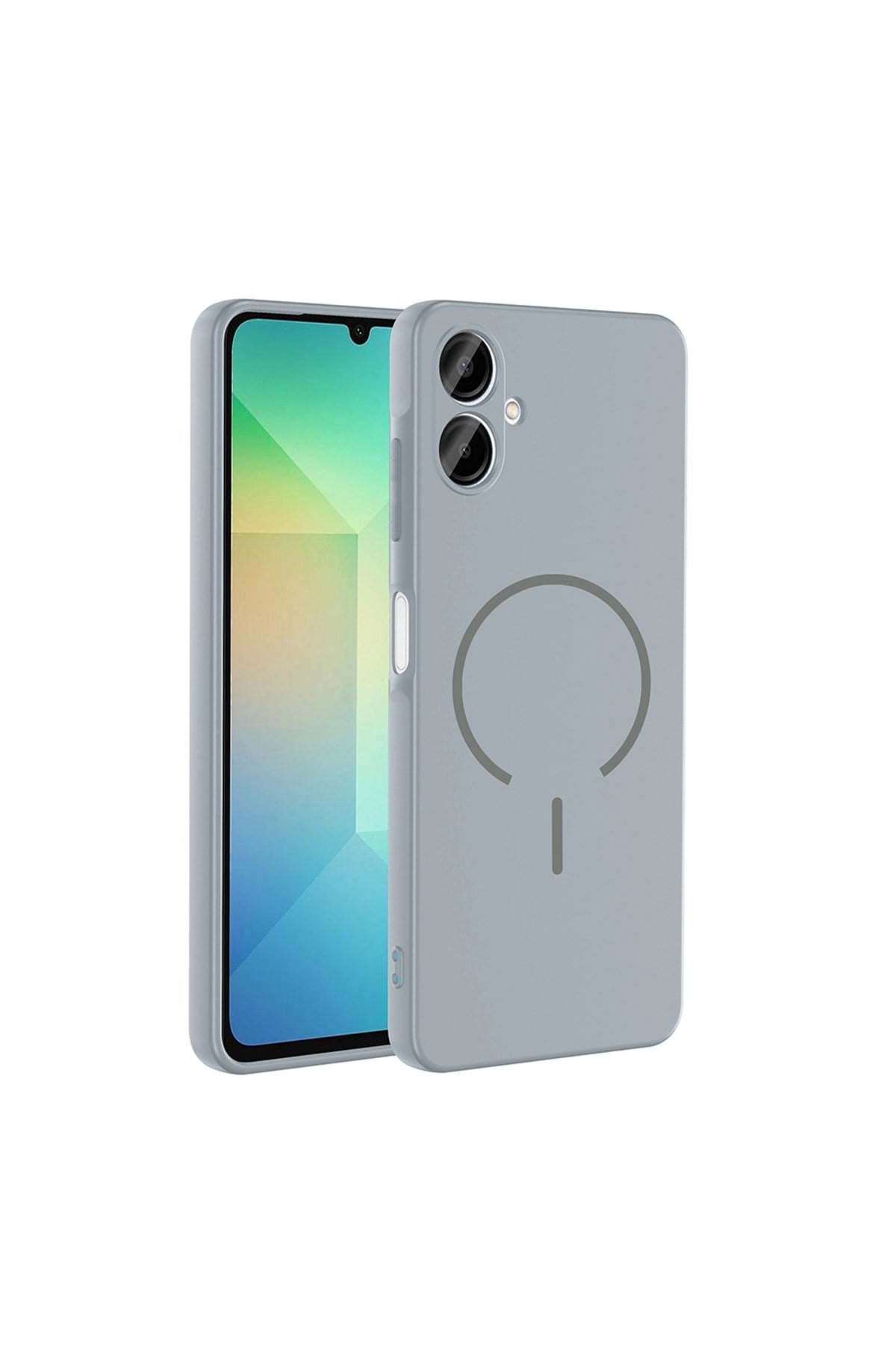Galaxy A06 Kılıf M-safe Şarj Özellikli NVTH Meta Kapak - Titanyum-Gri