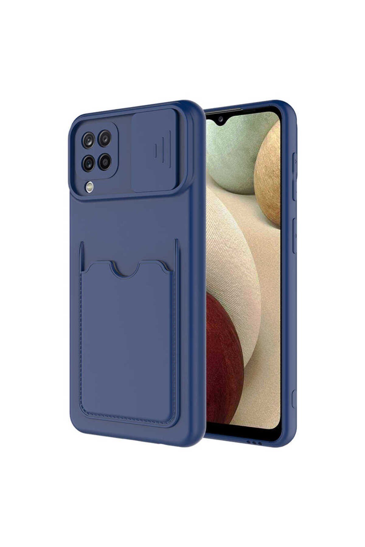 Galaxy A12 Kılıf NVTH Kartix Kapak - Lacivert