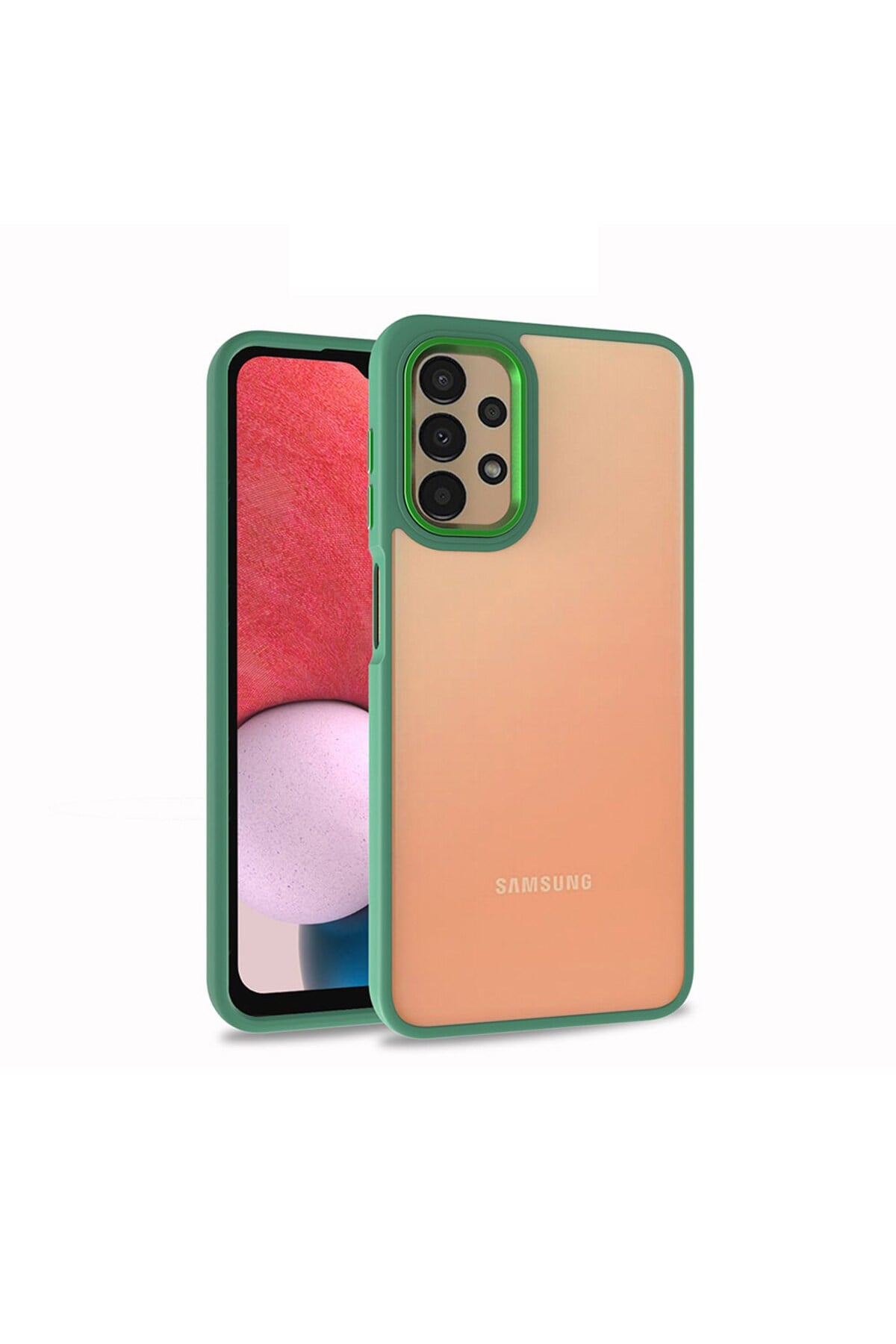 Galaxy A13 4G Kılıf NVTH Flora Kapak - Yeşil
