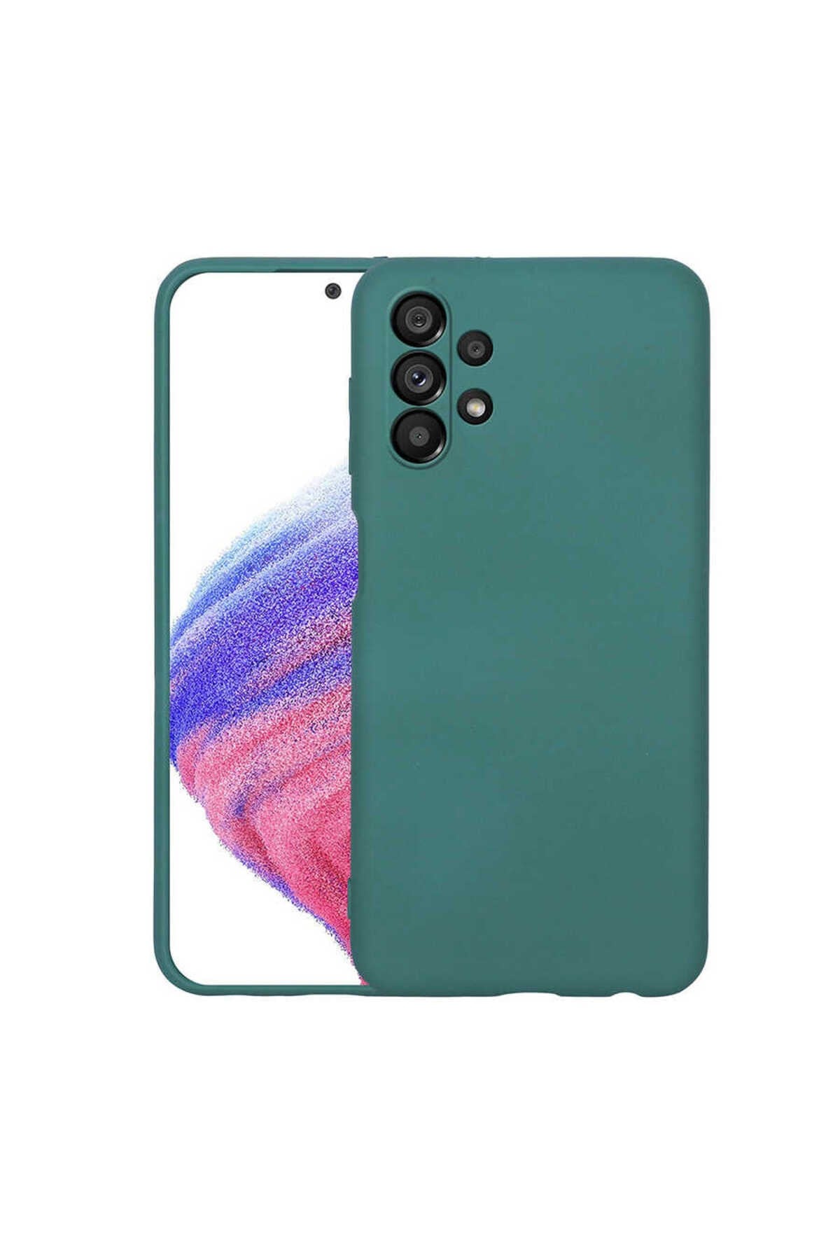 Galaxy A13 4G Kılıf NVTH Mara Lansman Kapak - Koyu Yeşil