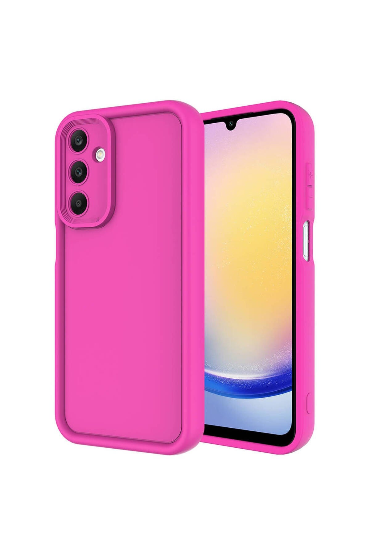 Galaxy A15 Kılıf Kamera Korumalı NVTH Ananas Kapak - Pembe Koyu