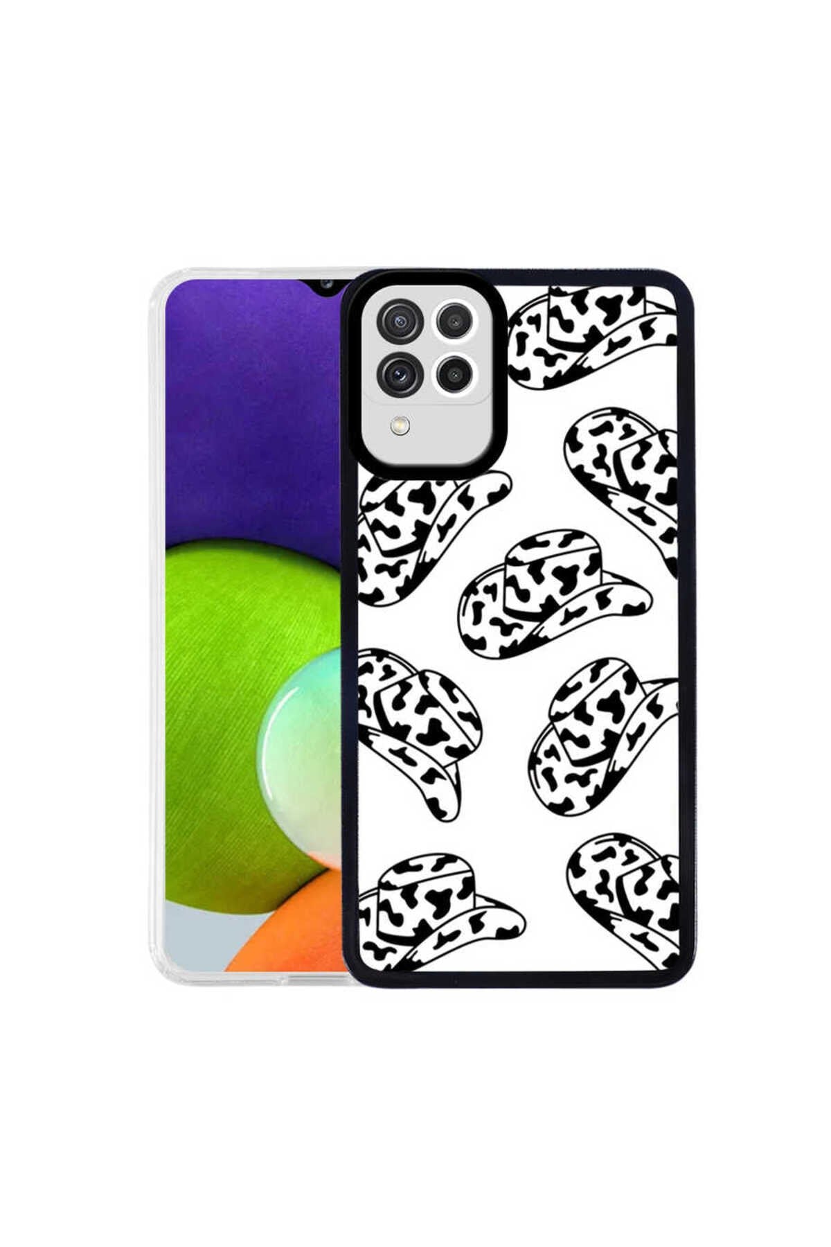 Galaxy A22 4G Kılıf NVTH M-Fit Desenli Kapak - Hat No5