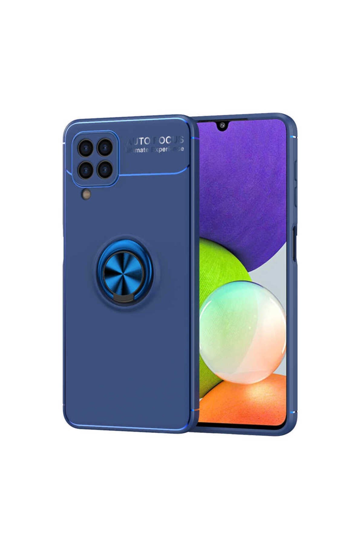 Galaxy A22 4G Kılıf NVTH Ravel Silikon Kapak - Mavi