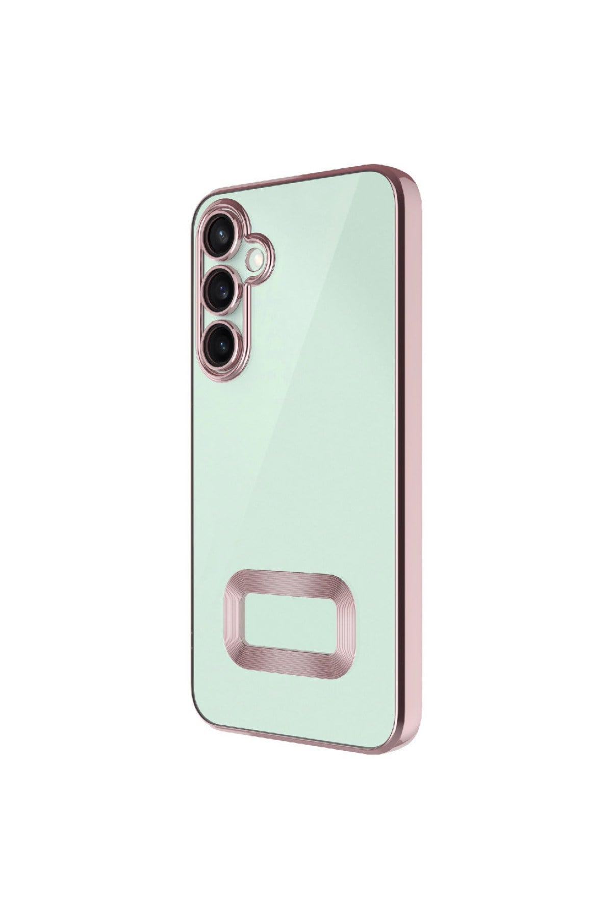 Galaxy A26 Kılıf Kamera Korumalı Logo Gösteren NVTH Omega Kapak - Rose Gold