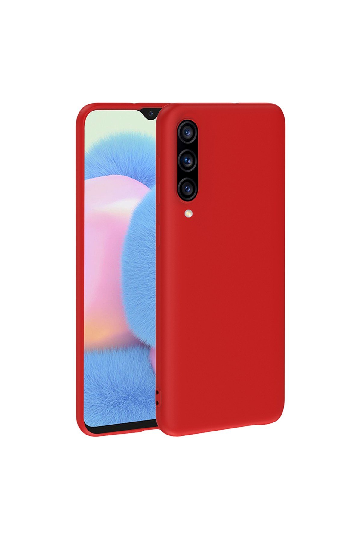 Galaxy A30S Kılıf Zore Premier Silikon Kapak - Kırmızı