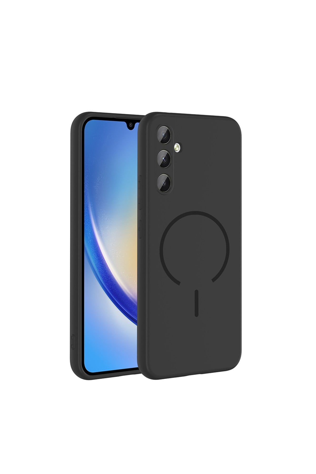 Galaxy A34 Kılıf M-safe Şarj Özellikli NVTH Meta Kapak - Siyah