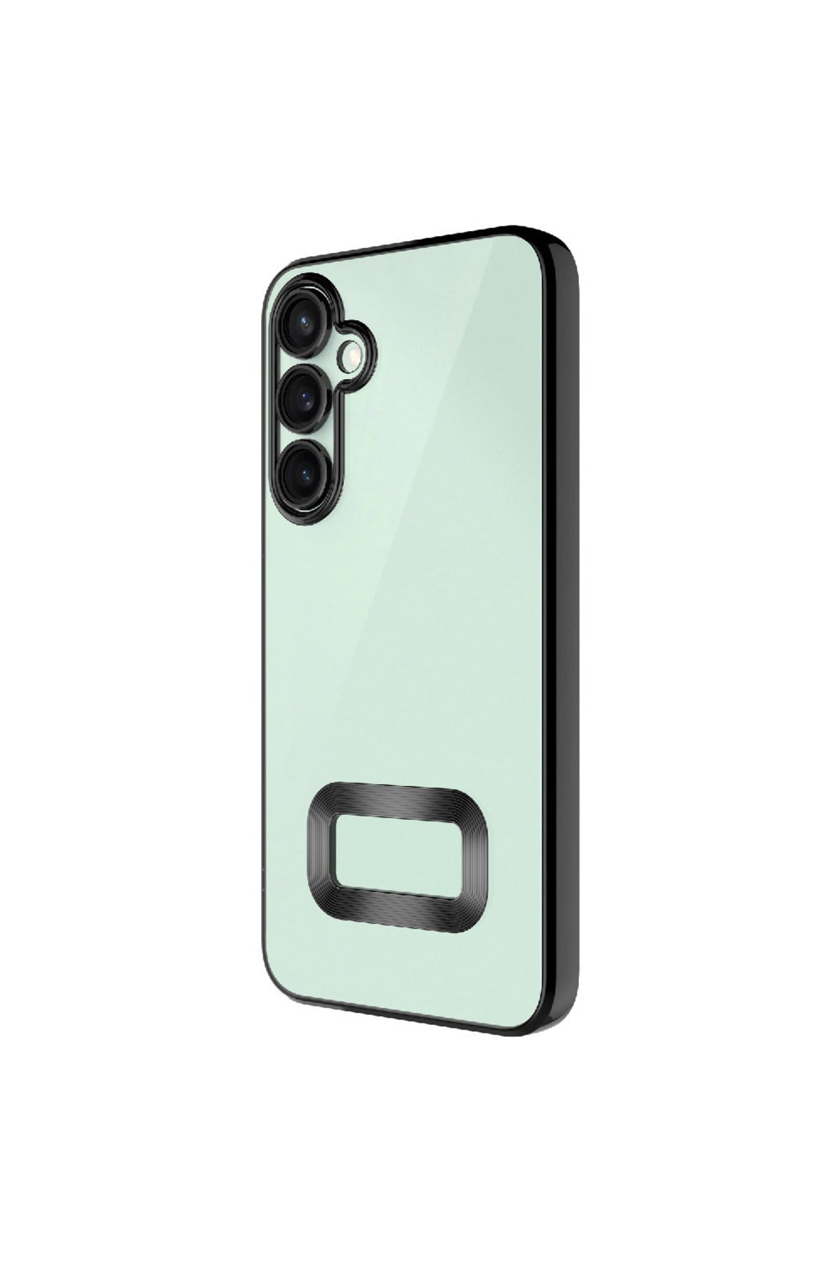 Galaxy A36 Kılıf Kamera Korumalı Logo Gösteren NVTH Omega Kapak - Siyah