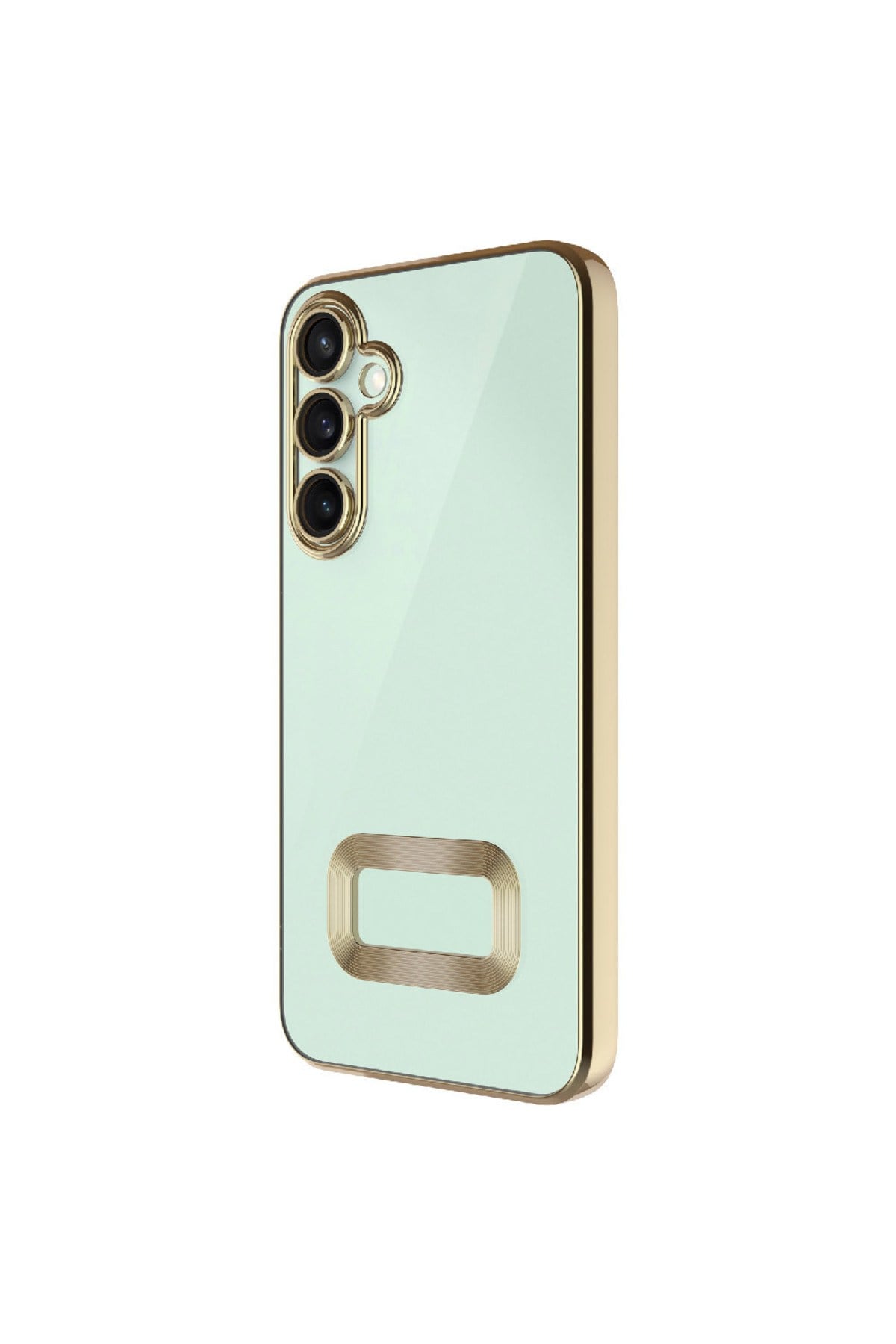 Galaxy A36 Kılıf Kamera Korumalı Logo Gösteren NVTH Omega Kapak - Gold