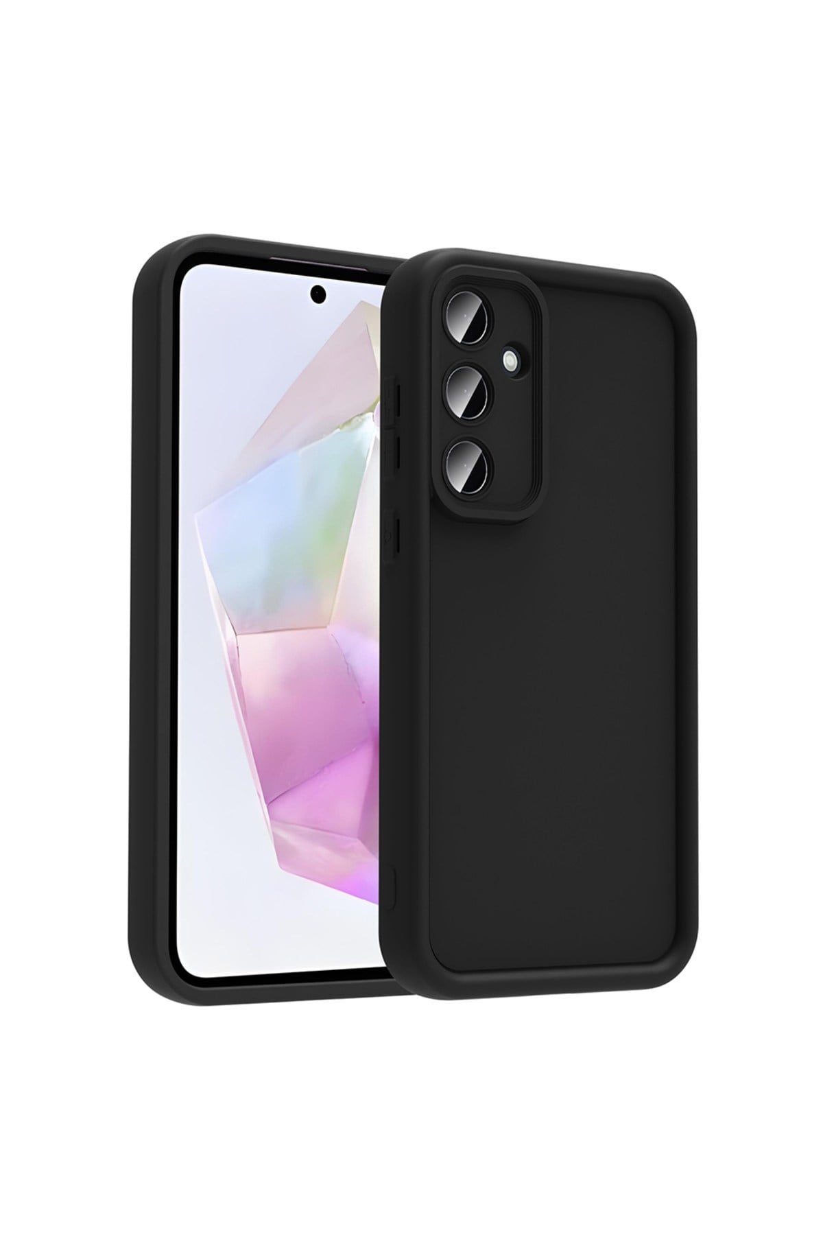 Galaxy A36 Kılıf Kamera Korumalı NVTH Ananas Kapak - Siyah