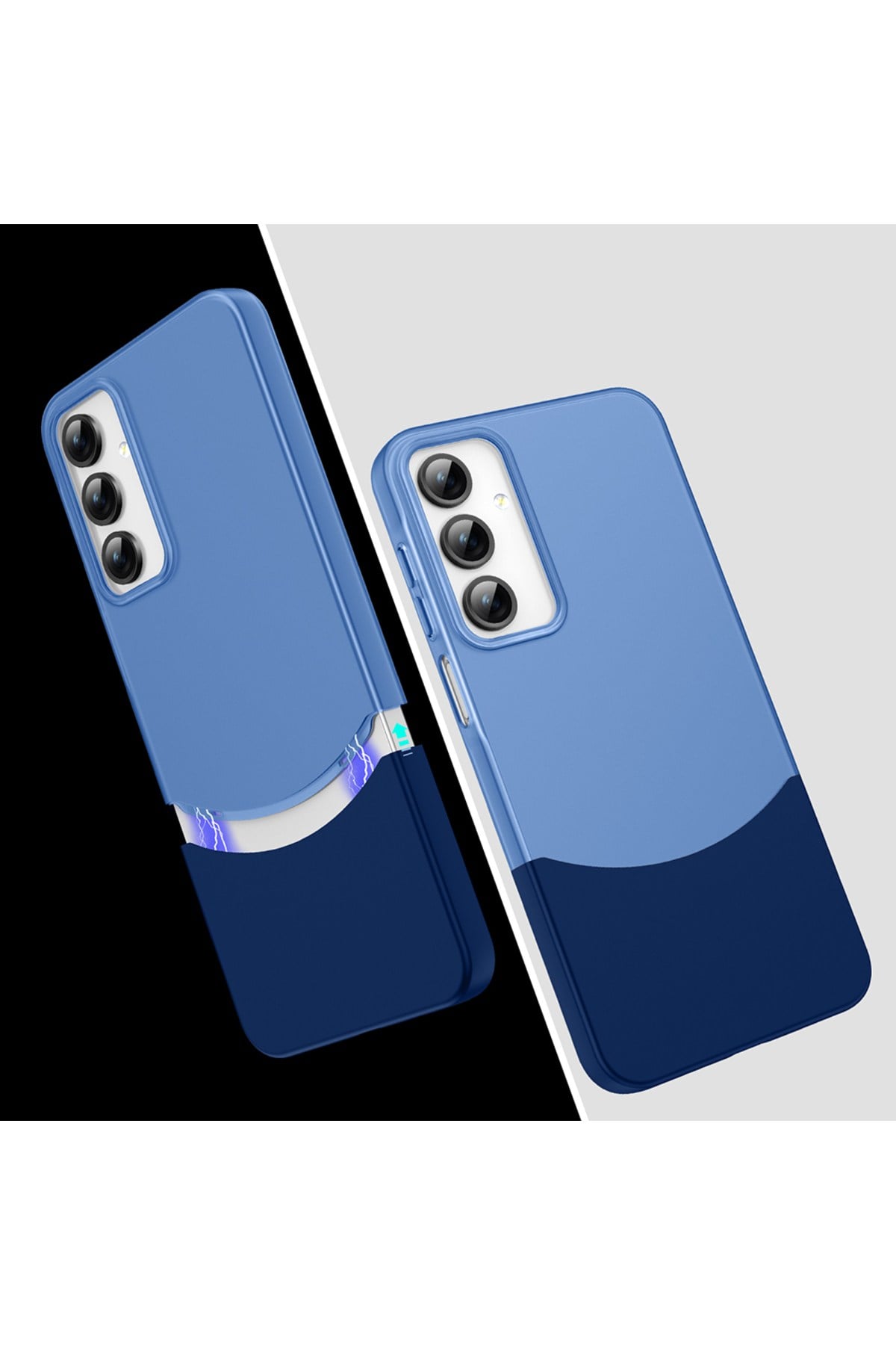 Galaxy A36 Kılıf Mıknatıslı NVTH Duble Kapak - Lacivert