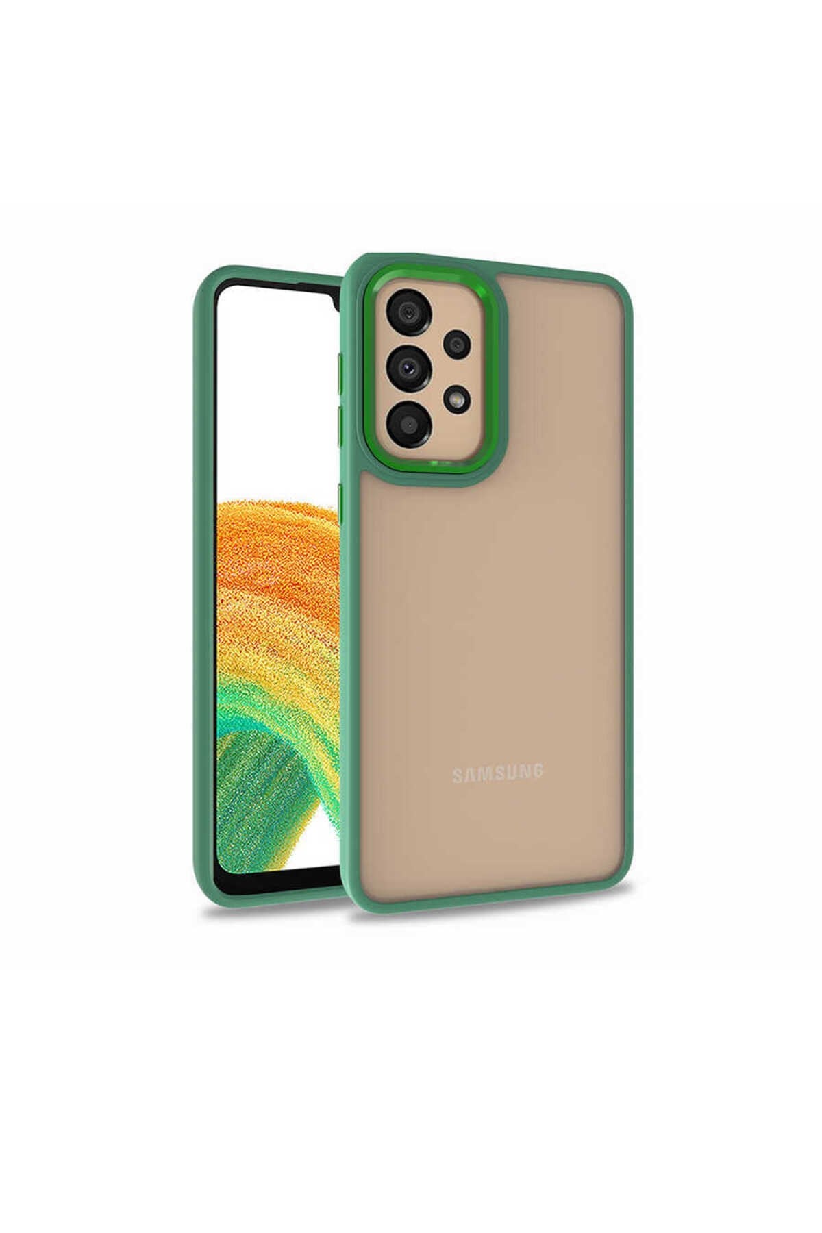 Galaxy A52 Kılıf NVTH Flora Kapak - Yeşil