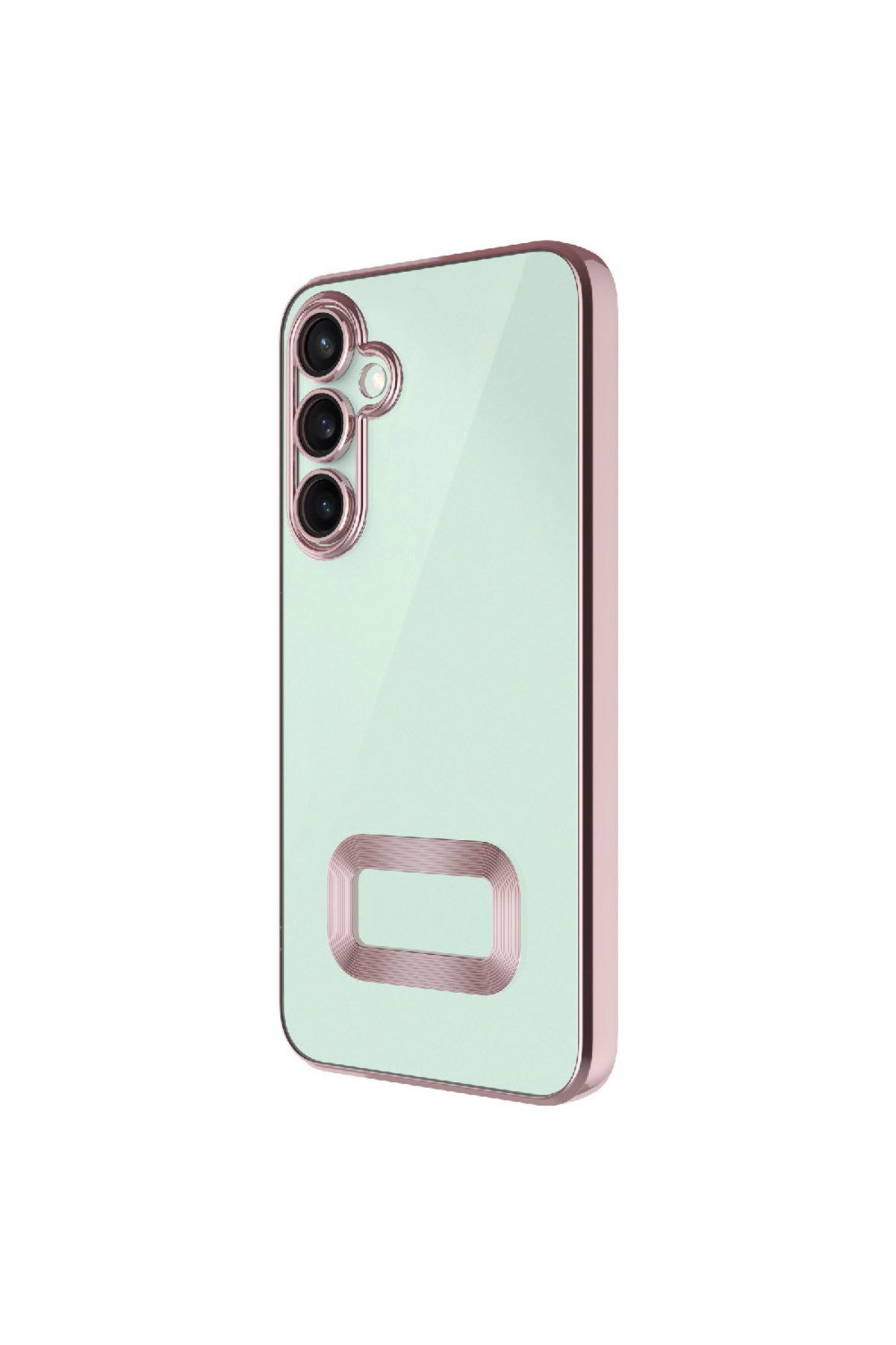 Galaxy A56 Kılıf Kamera Korumalı Logo Gösteren NVTH Omega Kapak - Rose Gold