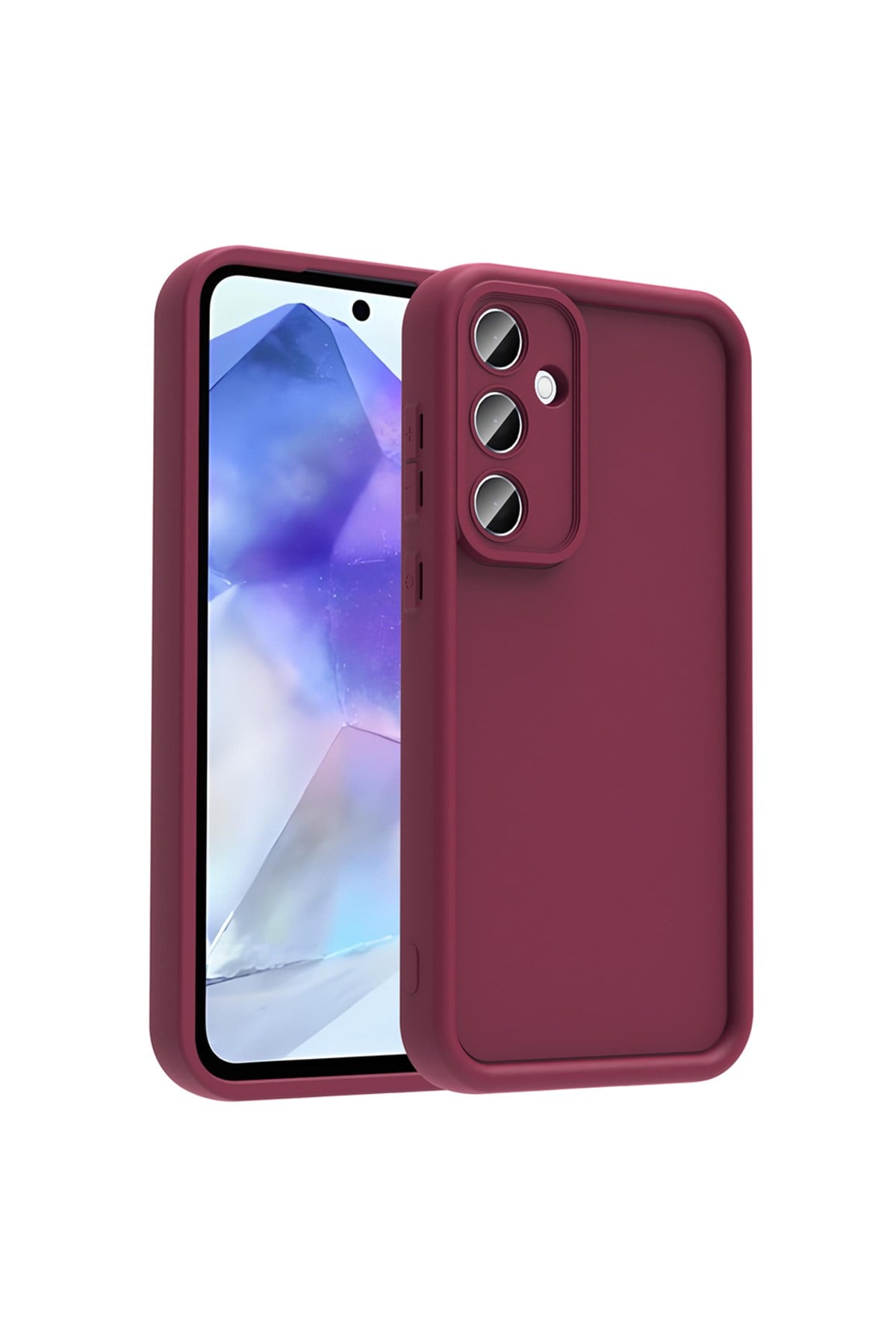 Galaxy A56 Kılıf Kamera Korumalı NVTH Ananas Kapak - Mürdüm