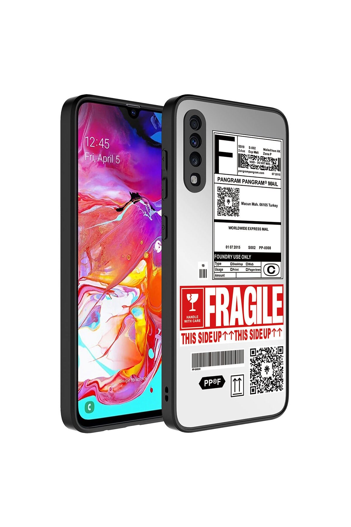Galaxy A70 Kılıf Aynalı Desenli Kamera Korumalı Parlak NVTH Mirror Kapak - Fragile