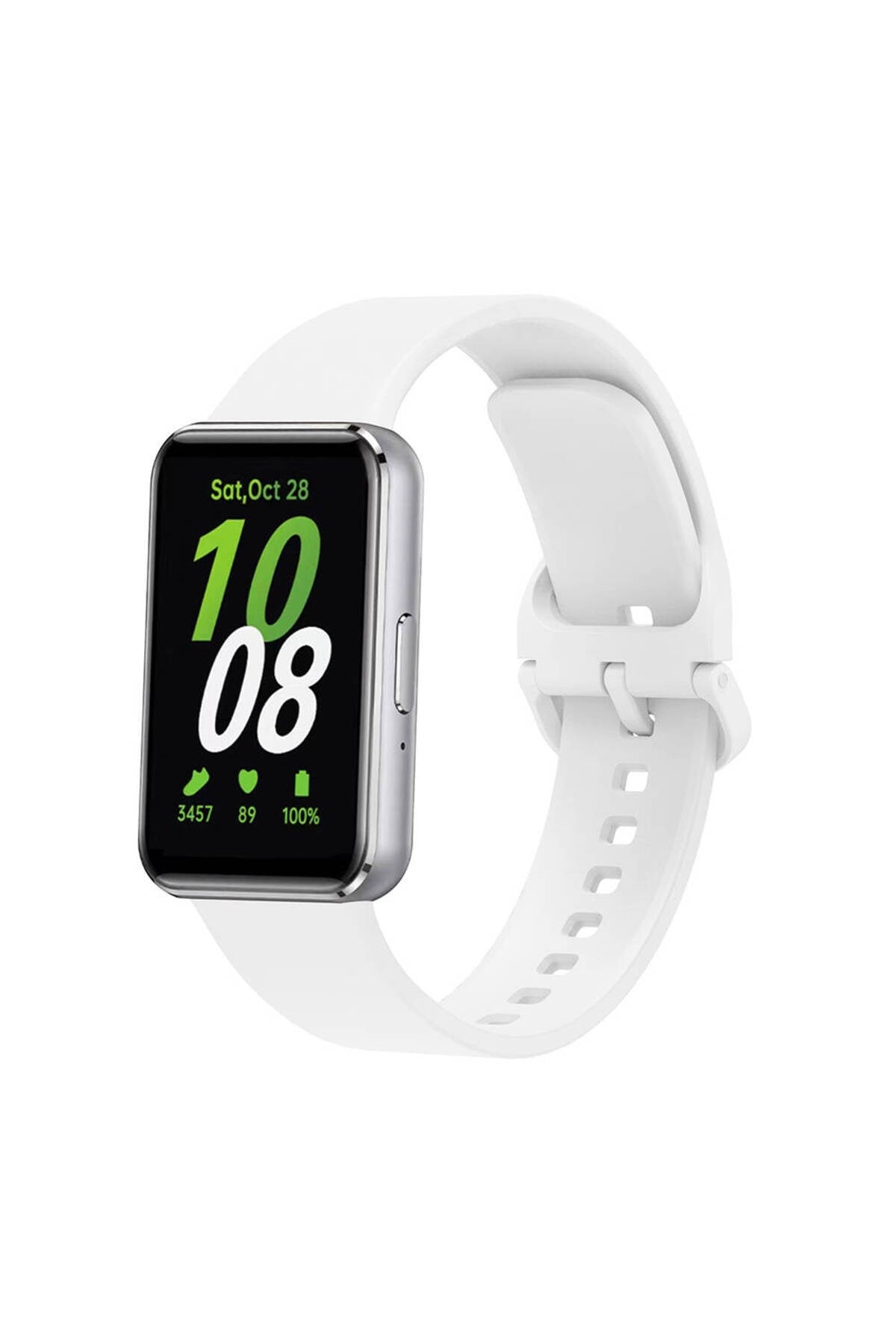 Galaxy Fit 3 Silikon Kordon NVTH KRD-110 Strap Kayış-Beyaz